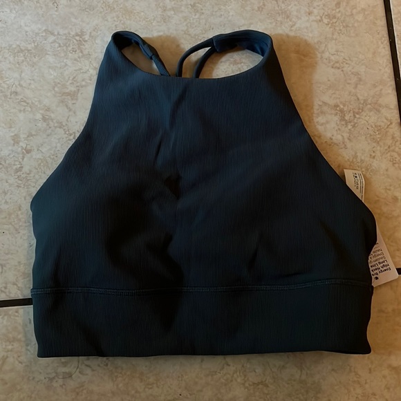 lululemon athletica Other - Lululemon energy bra long line ribbed in IRBU size 6 NWT